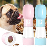 Blue water dispenser with dog